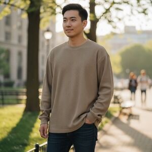 Vintage Zeep World Sports Long Sleeve Thermal T Shirt Olive Green Size 3XL - NEW